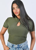 Pearl Collar Top